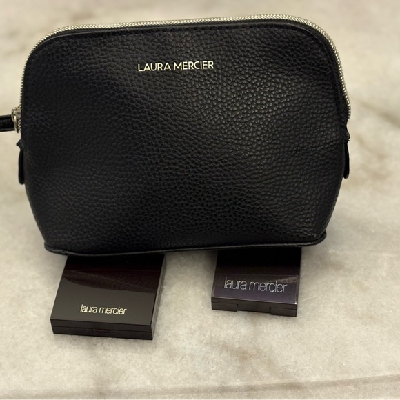 Laura Mercier Black Textured Makeup Bag - Picture 5 of 5